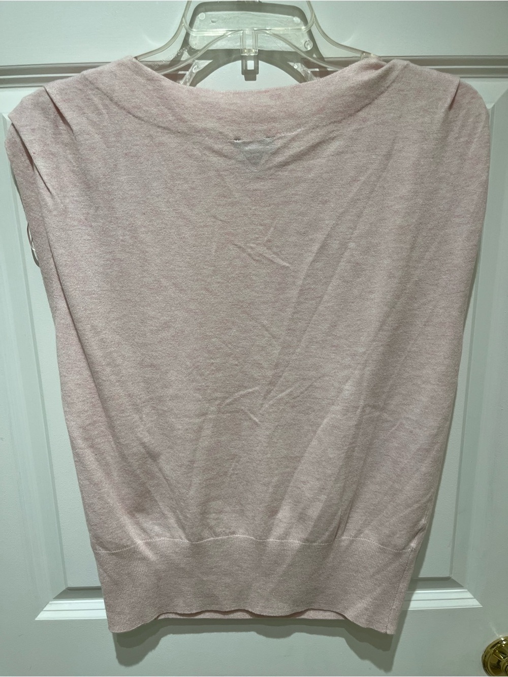 EUC Ann Taylor Soft Blush Sleeveless Crewneck Sweater Top - Picture 4 of 5
